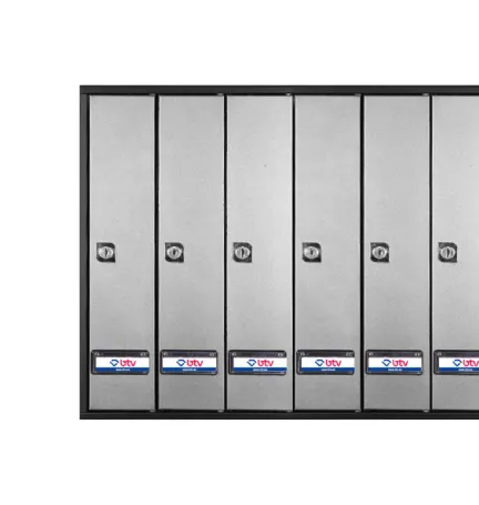 BUZON PRISMA SUPERIOR ESPECIAL G6-24 CUERPO NEGRO PUERTA PLATA 400 x 1005 - 1989 x 300